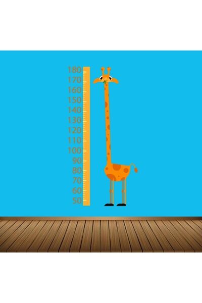 Kt Grup ملصق حائط مضحك لقياس ارتفاع الزرافة ومخطط النمو لغرفة الأطفال والرضع