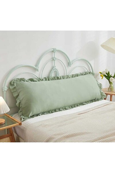 eyma home Μακριά μαξιλαροθήκη με βολάν από 100% βαμβάκι