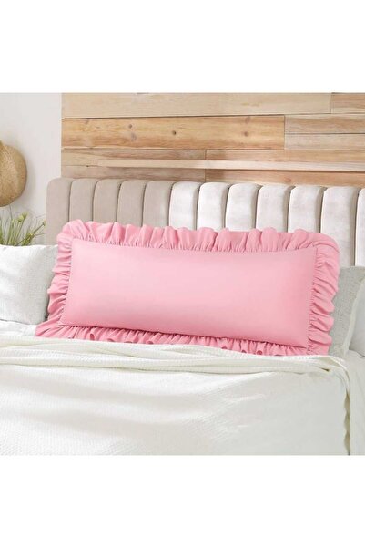 eyma home Față de pernă lungă cu volane decor 100 bumbac