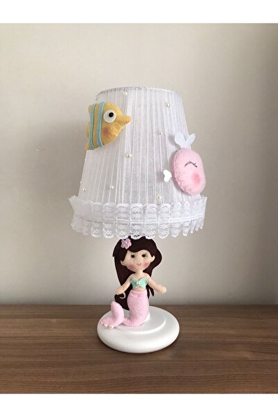 Keçeli parti hayalleri Bebek Çock Odası Abajur Deniz Kızı Balıklı Açık Pembe ...