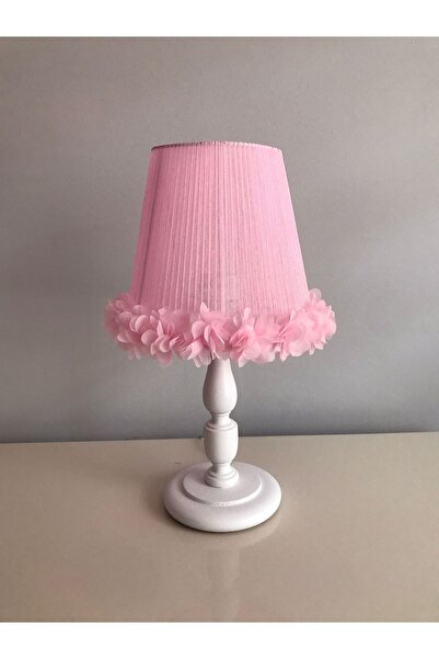 Keçeli parti hayalleri Pink Tulle Flower Patterned Baby Kids Room - Lampshade...