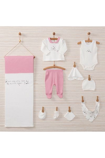Bebbek Baby Girl Antibacterial Hospital Discharge Set of 10