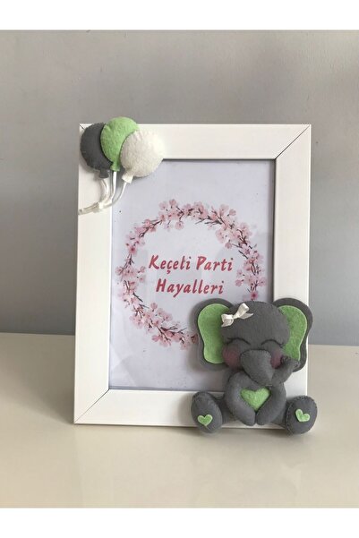 Keçeli parti hayalleri إطار غرفة الأطفال الرضع بالون كريمي باللون الرمادي وال...