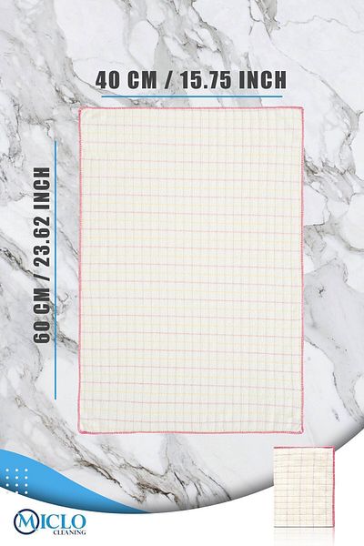 MICLO CLEANING Super Absorbent Kitchen Cloth, Dish Drying Cloth - Antibacterial (1PCS) 40x60cm Outsize