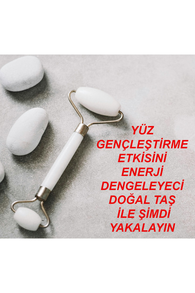 Beyaz doğal yeşim taşı yüz masaj aleti jade roller face roller