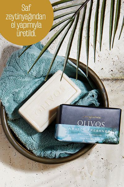 Olivos 100% Natural Perfume Series Amazon Freshness Scented Olive Oil Solid Soap Moisture Balancing 250 gr