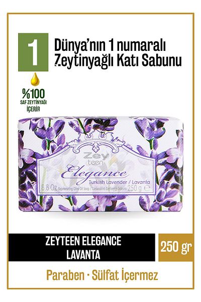 Olivos Natural Elegance Series Lavender and Olive Oil Solid Soap Lavender Olive Oil Hand Soap 250 gr