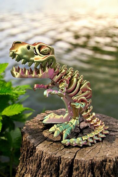 MooieBaby's 3D Printed Cute Skeleton Trex - Moving Organic Toy - Dinosaur