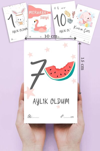 By Nur Erten 20 Newborn Baby Girl Monthly Photo Shoot Memory Cards