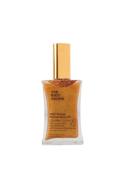 Your Beauty Solution 50 مل زيت جاف ذهبي متوهج
