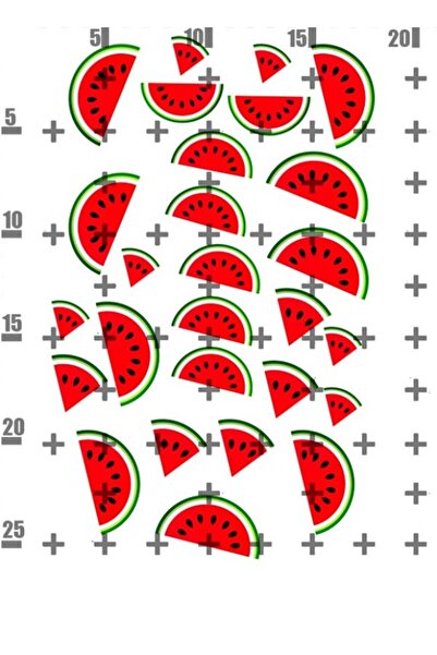 Lyroni Yenilebilir Şeker Kağıt Karpuz Dilimleri Watermelon Temalı Pasta Süsleme