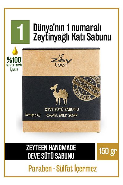 Olivos Natural Camel Milk and Olive Oil Solid Soap Camel Milk Hand Soap Intensive Moisturizing Pouch Gift 150 gr