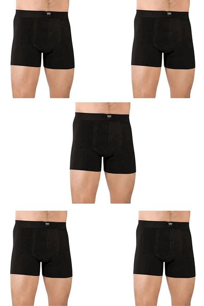 DONEX Ανδρικό υφασμάτινο ύφασμα Lycra με κοντό πόδι 5 τεμαχίων Boxer Pack