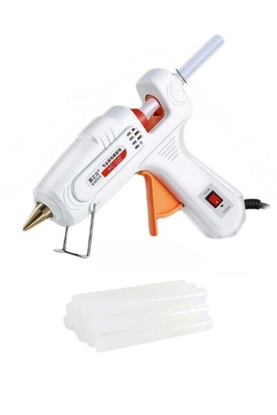 Janissary 100 Watt Sıcak Silikon Tabancası 10 Adet 15 Cm Mum Silikon Eritme Tabanca Şeffaf Mum Yapıştırıcı