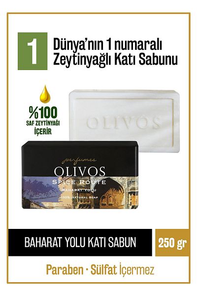 Olivos 100% Natural Perfume Series Spice Way Scented Olive Oil Solid Soap Moisture Balancing 250 gr