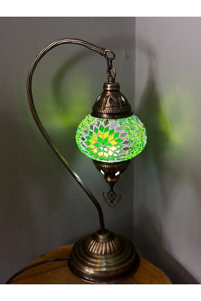 CYL Mosaic Patterned Authentic Dress - Lampshade Table and Light Bulb Gift