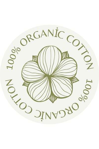 Pera 100% bumbac organic / 100% bumbac organic autocolant rotund scris / etichetă 4,5 cm 72 buc.