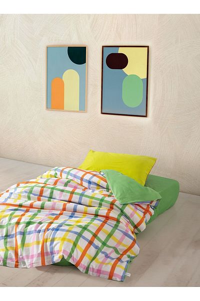 Cozy Home Set cuvertură de pilota elastică unică Hype Green - Popping Colors