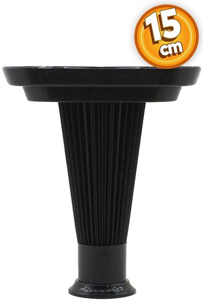 Badem10 15 Cm Picioare Soclu Negru - Mobila Canapea Puf Unit Picior Scaun