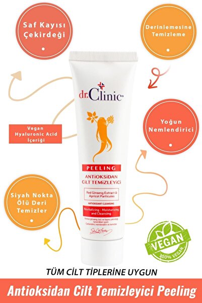 Dr. Clinic Antioksidan Cilt Temizleyici Peeling 100 ml (KAYISI ÖZLÜ)