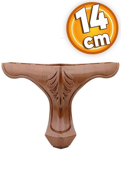 Badem10 Lukens Mobilier Canapea Fotoliu Unitate TV Puf Picior 14 Cm Model Lemn Maro Picioare de bază