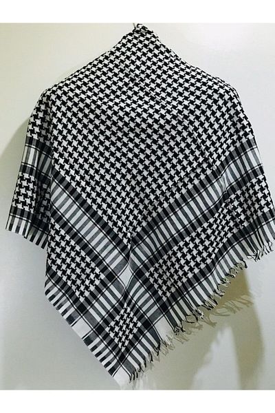 AY TİCARET Unisex Black Daily Large Size Pushi Shawl