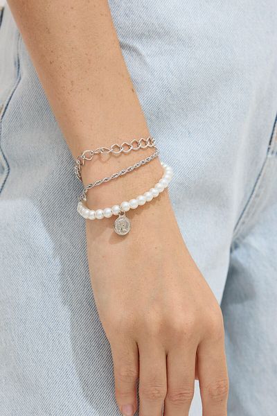 Manuka PEARL LÁNC karkötő EZÜST