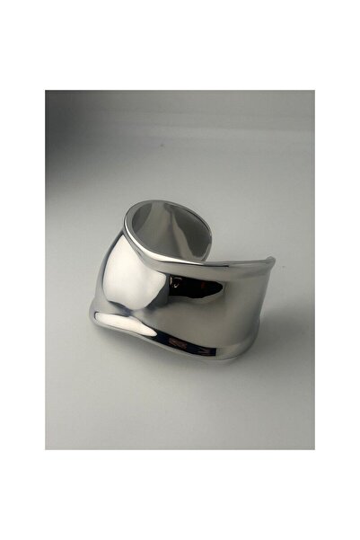 Butik Moda Kalın Pinterest Ayarlanabilir Silver Çelik Kelepçe Bileklik