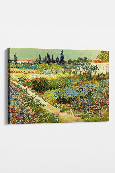 TabloShop Vincent van Gogh - Garden at Arles Kanvas Tablosu - Zarif Duvar Dekoru
