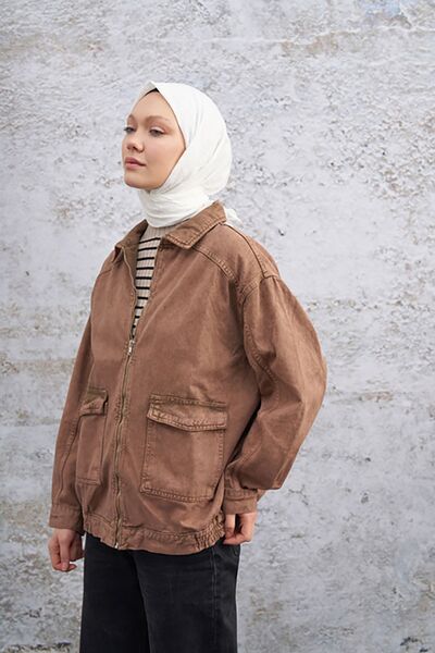 ARMANDA Cream Colored Bamboo Crochet Patterned Scarf