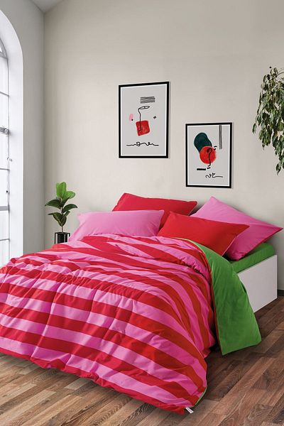 Cozy Home Cherie Green - Set cuvertură de pilota cu elastic dublu Popping Colors