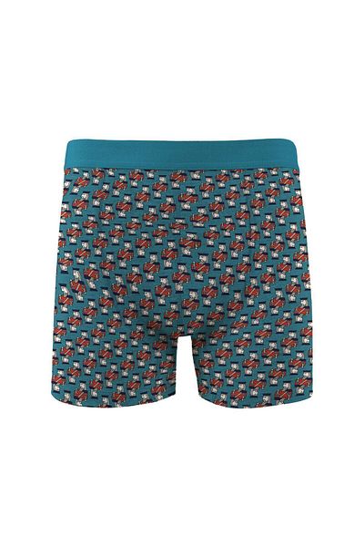 Soho Mood Ανδρικό μπόξερ μεγάλου μεγέθους King Pattern Cotton Lycra