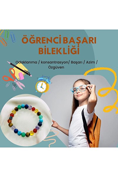 Öğrenci Başarı Bilekliği / Odaklanma Bilekliği / Çakra Bileklik