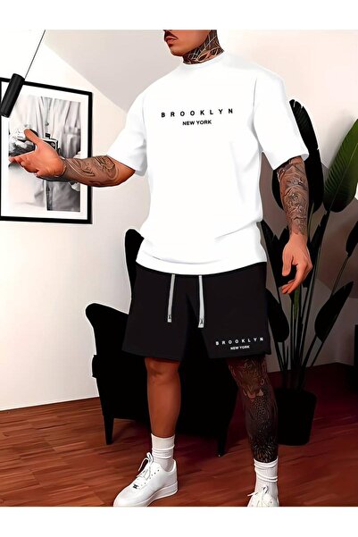 CAST COLLECTİON Muški NewYork Štampano T-shirt i set kratkih hlača