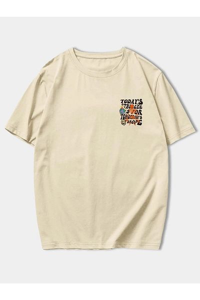 Mad&Calf Μπλουζάκι Unisex Today's Struggle με στάμπα Oversize