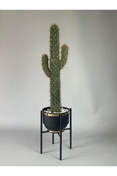 odka Yapay Kaktüs Büyük Boy Metal Saksılı Ayaklı 115cm