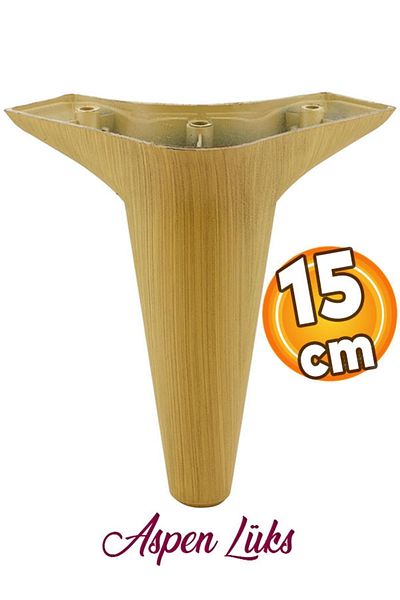 Badem10 Aspen Mobilier de lux Canapea Fotoliu Unitate TV Baza Riser Picior Picioare 15 Cm Maro Deschis