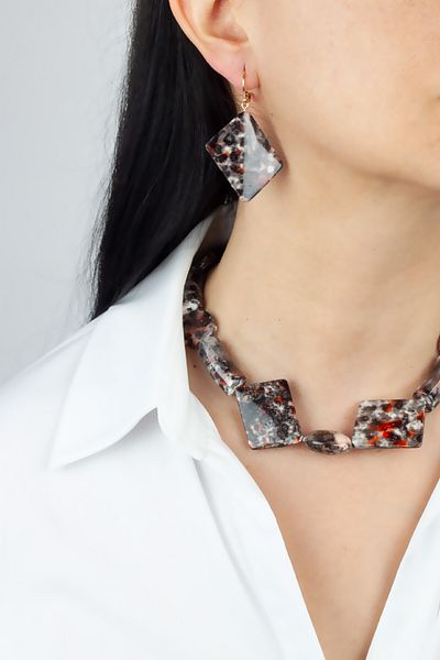 Liveyn Design Women's NecKlace and Earring Set - Colorful
