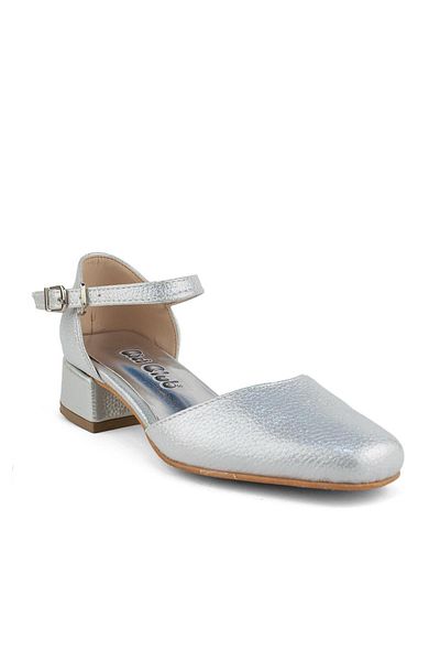 Cici Bebe Ayakkabı Pantofi de seara cu toc pentru fete Silver Pearl
