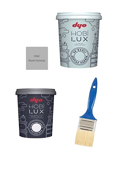 Dyo Hobilux 0,9lt Set Hobilux Akrilik Ipek Mat Boya Hobilux Mat Vernik Kestirme Fırça