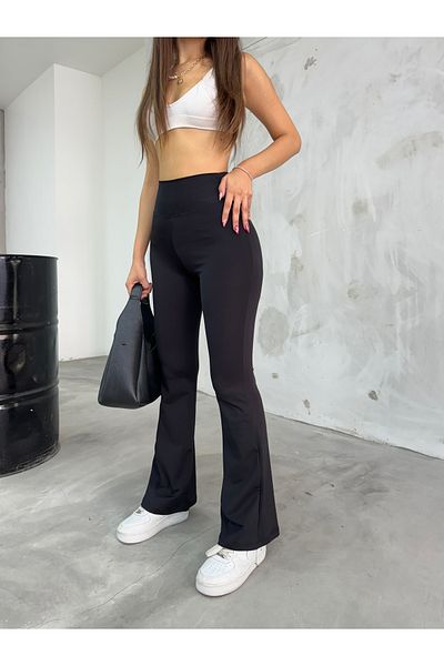 BİKELİFE Damen-Leggings mit hoher Taille und ausgestelltem Bein