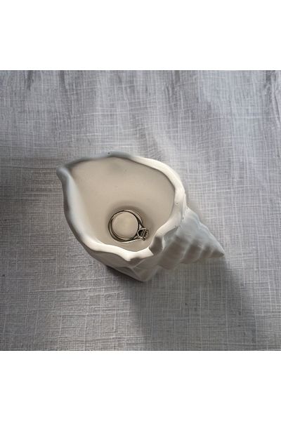 Louve Store Concrete Handmade Decorative Oyster Plate, Jewelry Organizer