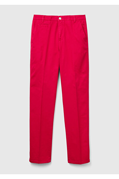 United Colors of Benetton Kadın Kırmızı Elastanlı Basic Chino Pantolon