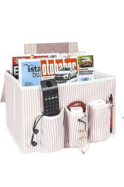 Hanedan HOME Başucu Organizer - Pembe Bebek Düzenleyici ( Ürün Pembe-beyaz Çizgilidir )