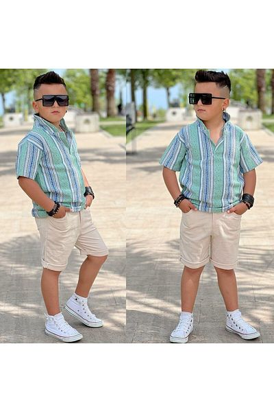 ALPİDS Cotton Knitwear Summer Oversize Gabardine Shorts