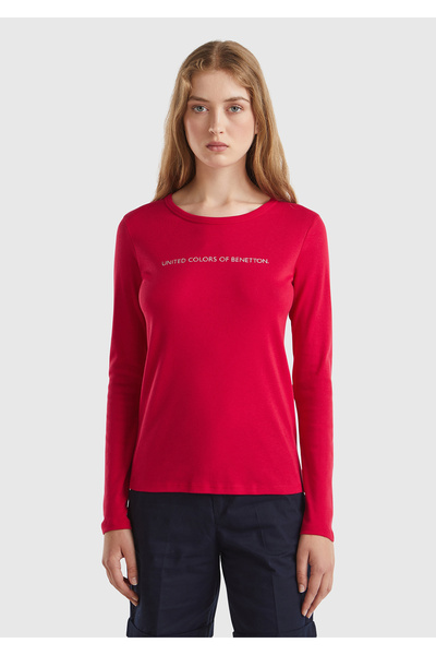 United Colors of Benetton Tricou roșu Benetton pentru damă