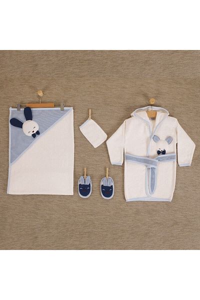 Gaye Bebe Rabbit 5 Piece Bathrobe Set Blue