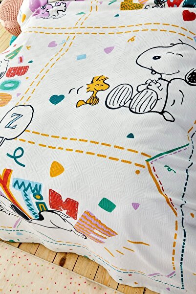 PEANUTS Peanuts By Karaca Home Playtime Tek Kişilik Pike Takımı