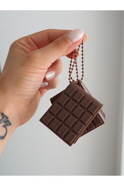 Planet Butik Chocolate Designed Set of 2 Keychain Notebook