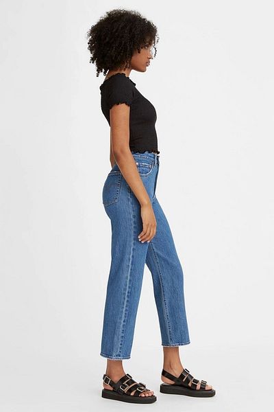 Levi's Blugi din bumbac cu talie înaltă, cu croiala dreaptă, PANTALONI JEANS A7743